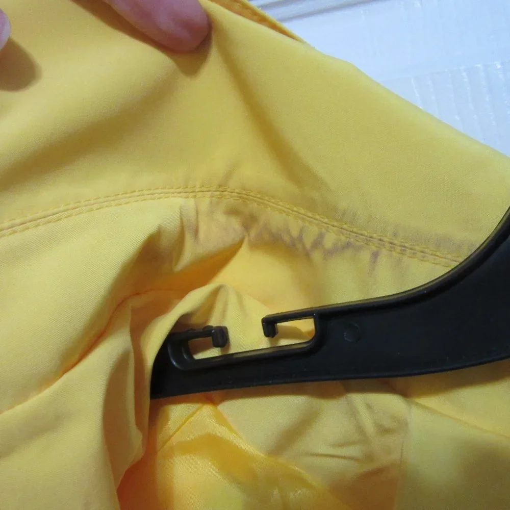 London Fog Yellow Double Breasted Belted Collared Trench Coat Size L Women's - Picture 8 of 13